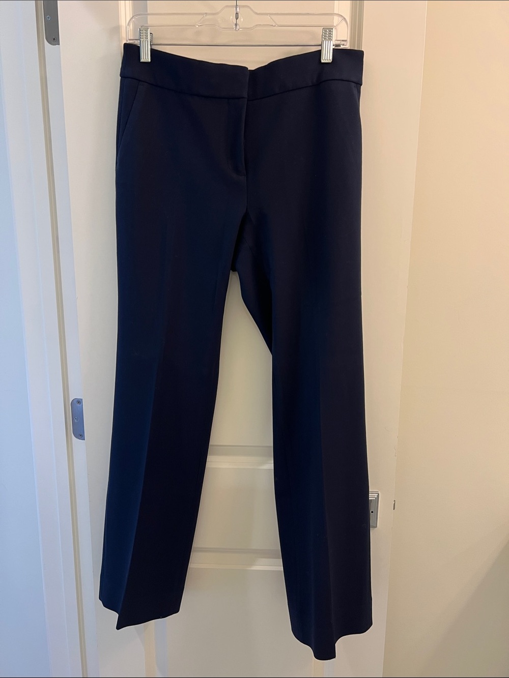 J. Crew Dark Navy Edie Straight Trousers